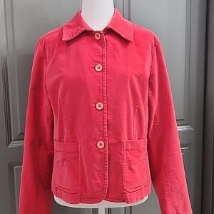 TALBOTS RED VELVET BLAZER JACKET SIZE 8